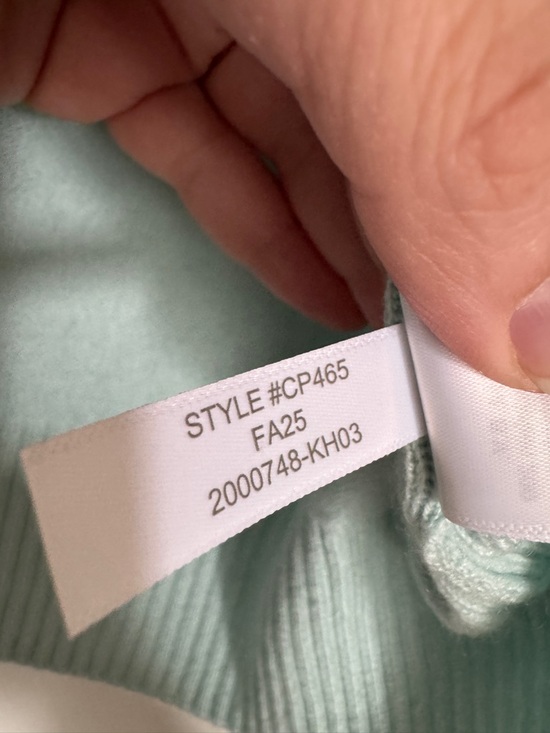 NWT! J. CREW Women’s Perfect cashmere cardigan Sky Mint Size Large 100% Cashmere - Picture 14 of 15